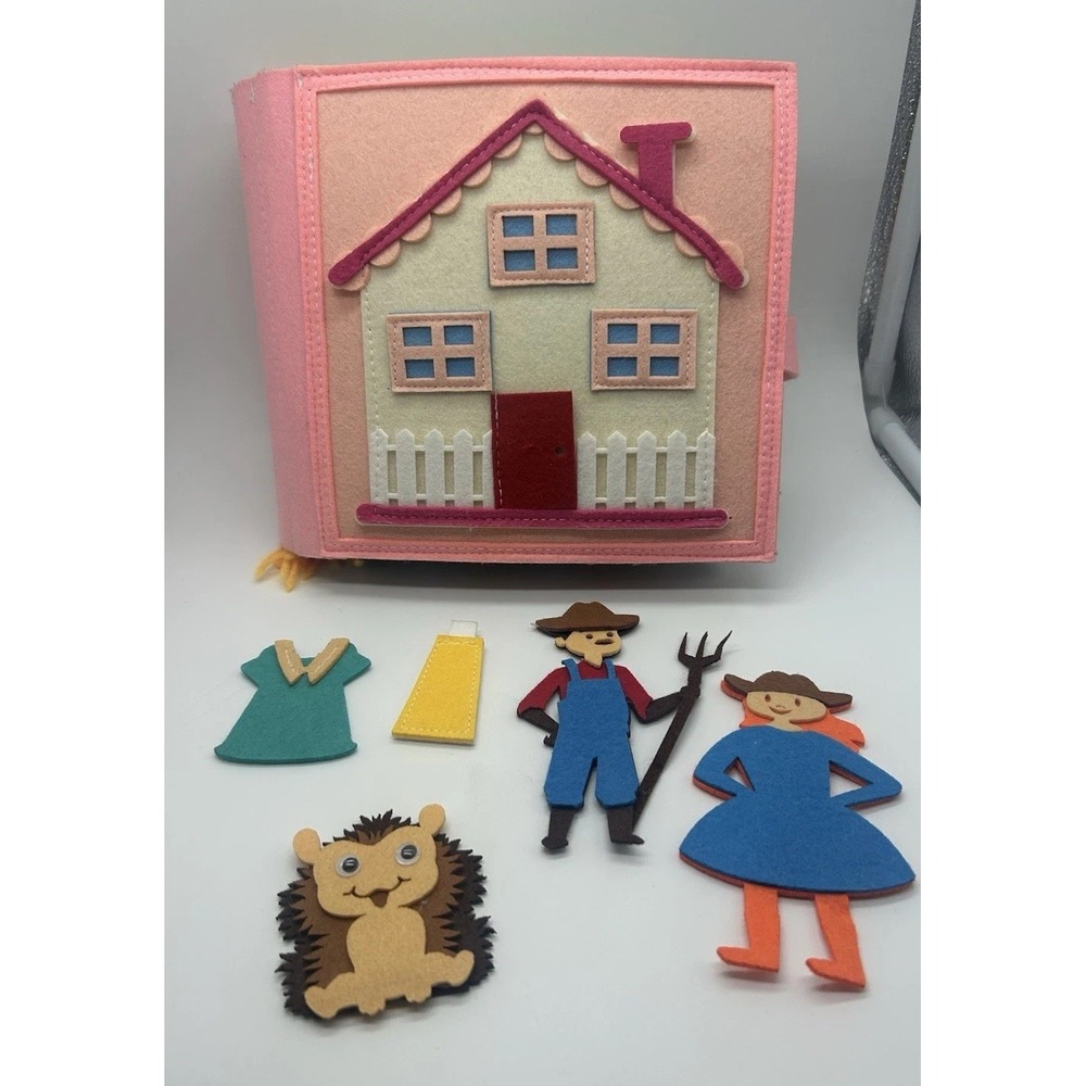 Montessori Felt Busy Book Toddlers Interactive Pretend Play Learning Mismatch
